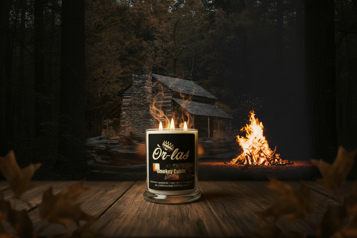 12 oz Smokey Cabin Non-toxic Candle