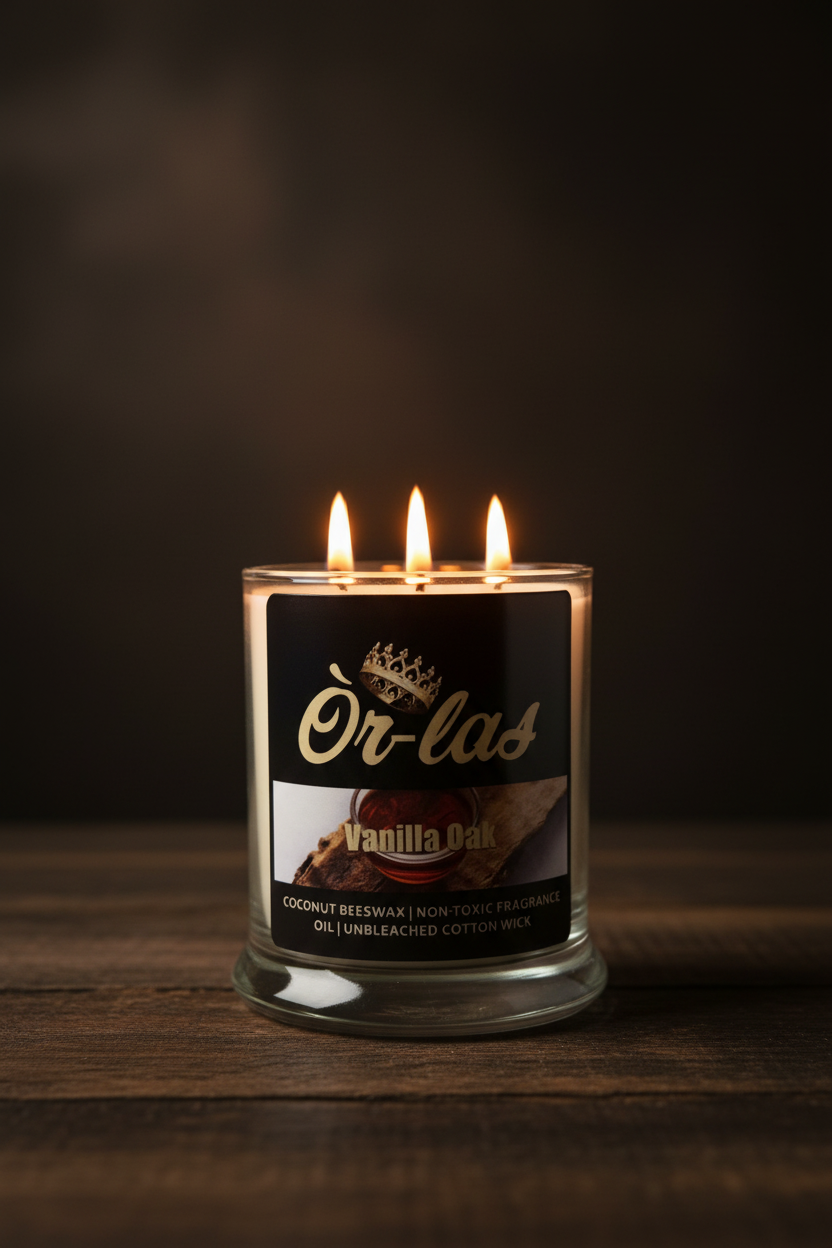 12 oz Vanilla Oak Non-toxic Scented Candle